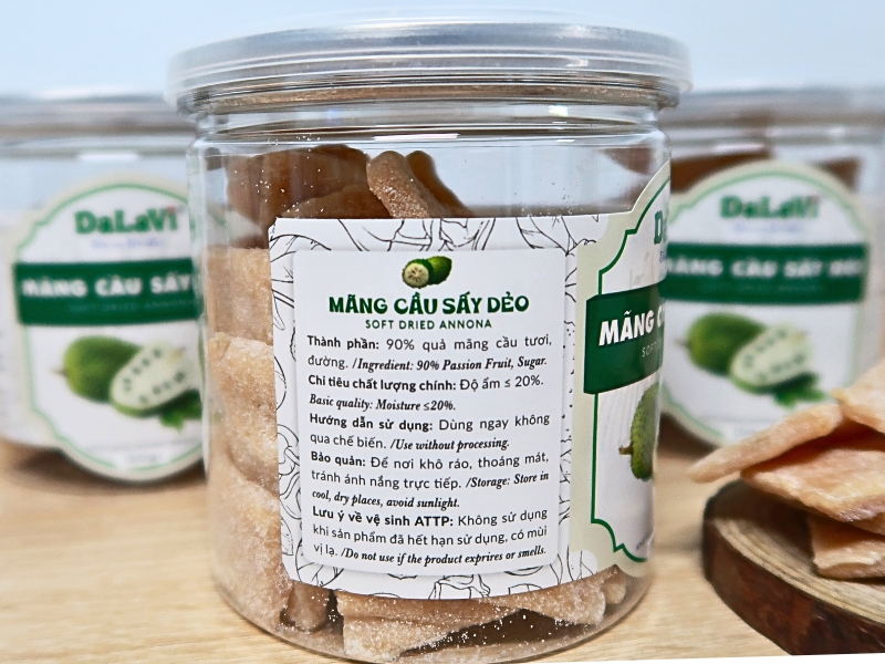 Mua mãng cầu sấy dẻo từ 100% mãng cầu xiêm tại DaLaVi
